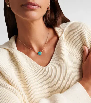 Pomellato Pom Pom Dot 18kt rose gold pendant necklace with turquoise and diamonds | Thumbnail 7 Pomellato Pom Pom Dot 18kt rose gold pendant necklace with turquoise and diamonds | Thumbnail 7