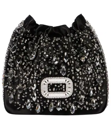 Roger Vivier Pilgrim Mini embellished satin bucket bag | Thumbnail 1