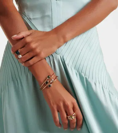 Pomellato Nudo 18kt gold bangle with topazes and diamonds | Thumbnail 4 Pomellato Nudo 18kt gold bangle with topazes and diamonds | Thumbnail 4
