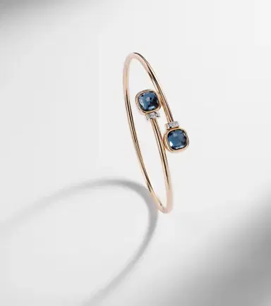 Pomellato Nudo 18kt gold bangle with topazes and diamonds | Thumbnail 5 Pomellato Nudo 18kt gold bangle with topazes and diamonds | Thumbnail 5