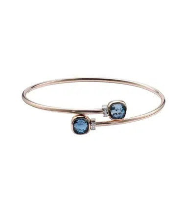 Pomellato Nudo 18kt gold bangle with topazes and diamonds | Thumbnail 1 Pomellato Nudo 18kt gold bangle with topazes and diamonds | Thumbnail 1