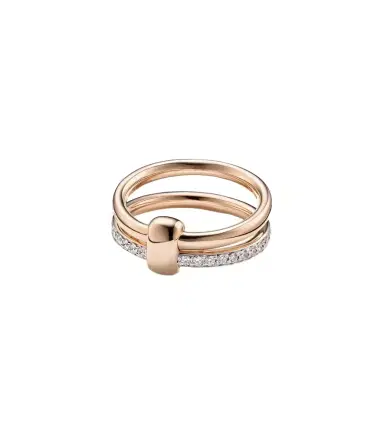 Pomellato Together 18kt rose gold ring with diamonds | Thumbnail 1