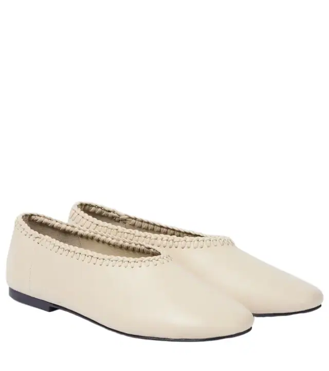 A Emery A. Emery Park embroidered leather ballet flats