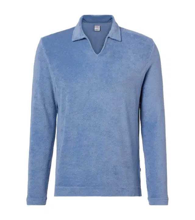 Peter cotton terry polo shirt