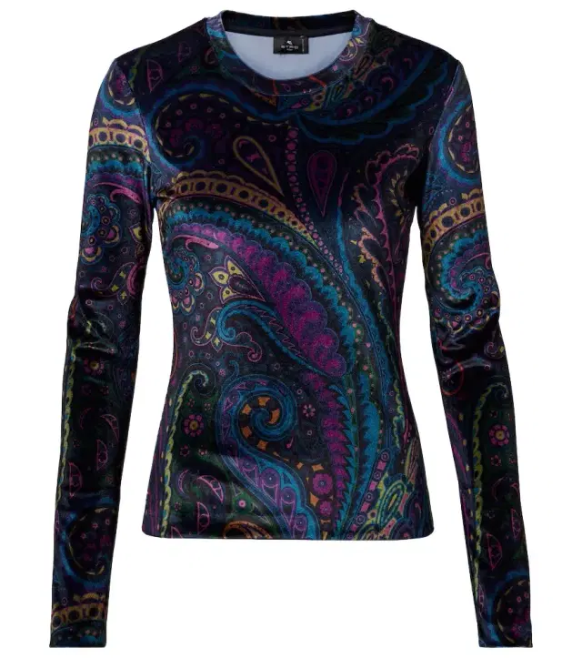 Etro Paisley jersey top