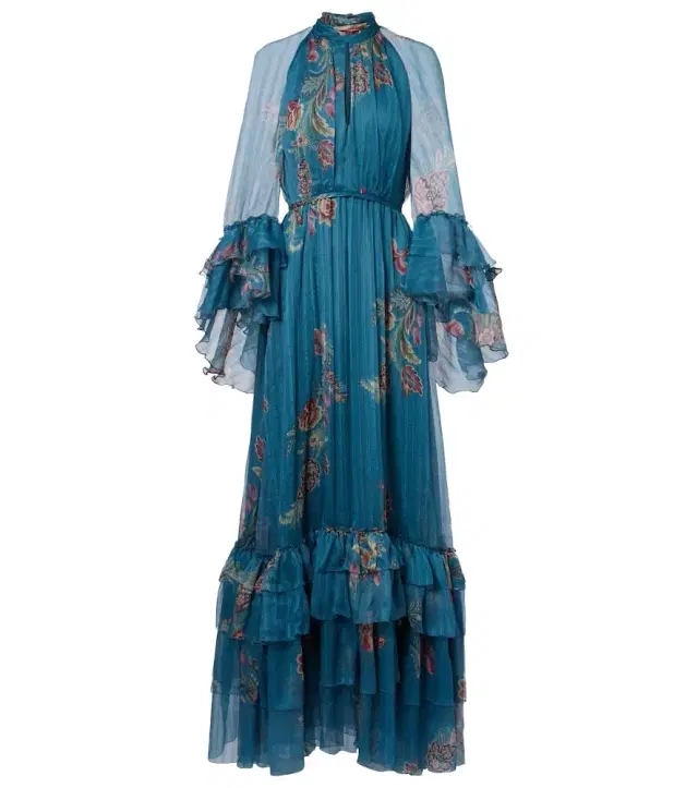 Etro Paisley silk chiffon gown