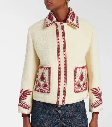 Etro Embroidered wool bouclé jacket | Thumbnail 6