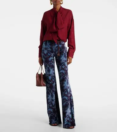 Etro Jacquard silk crêpe de chine blouse | Thumbnail 2 Etro Jacquard silk crêpe de chine blouse | Thumbnail 2