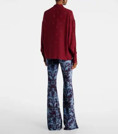 Etro Jacquard silk crêpe de chine blouse | Thumbnail 6 Etro Jacquard silk crêpe de chine blouse | Thumbnail 6