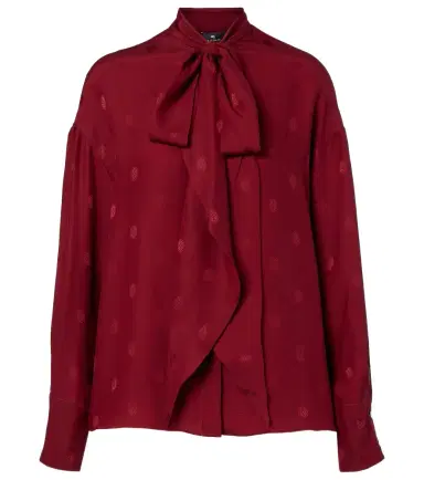 Etro Jacquard silk crêpe de chine blouse | Thumbnail 1 Etro Jacquard silk crêpe de chine blouse | Thumbnail 1