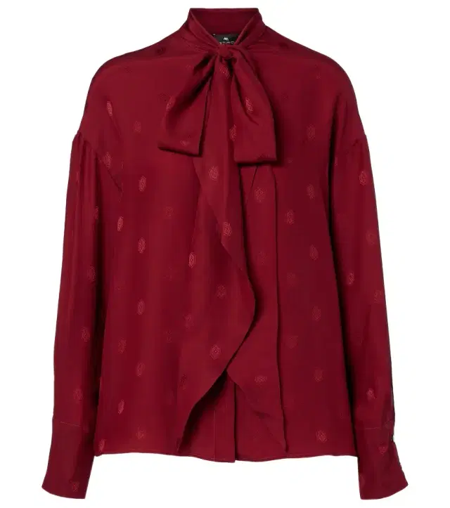 Jacquard silk crêpe de chine blouse