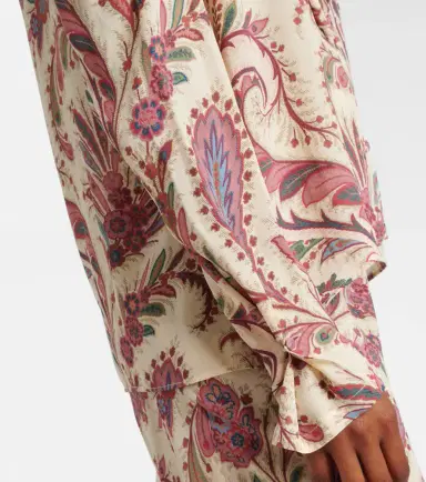 Etro Printed ruffled blouse | Thumbnail 4