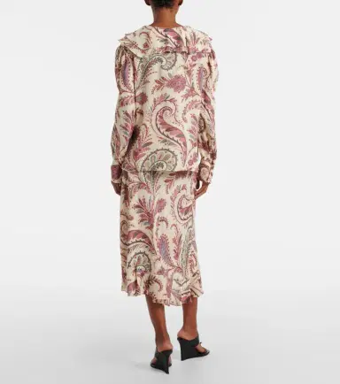 Etro Printed ruffled blouse | Thumbnail 5