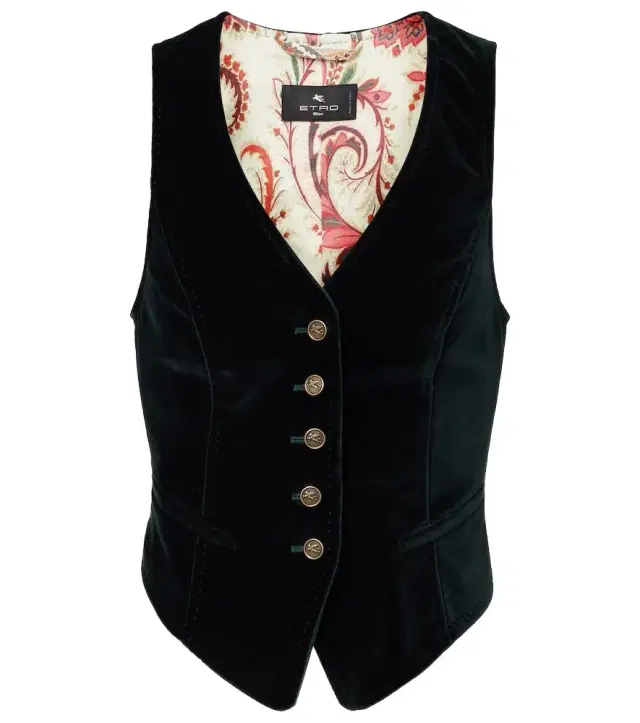 Etro Cotton velvet vest