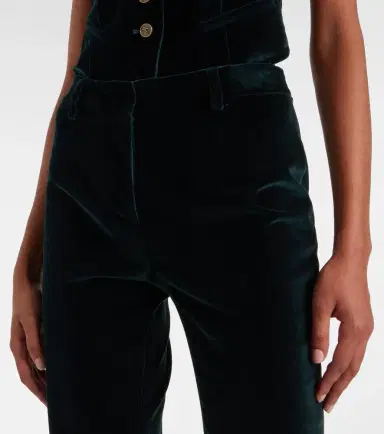 Etro Cotton velvet flared pants | Thumbnail 2