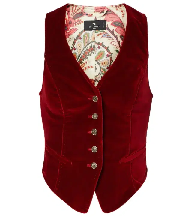Etro Cotton velvet vest