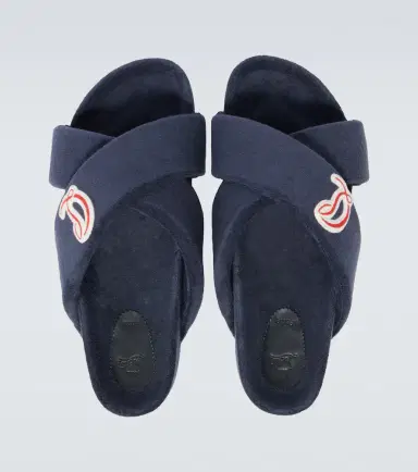 Christian Louboutin Bizzu embroidered logo slides | Thumbnail 4 Christian Louboutin Bizzu embroidered logo slides | Thumbnail 4
