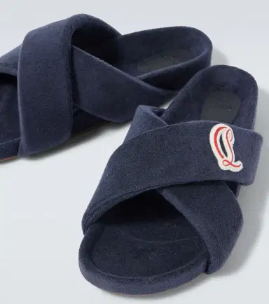 Christian Louboutin Bizzu embroidered logo slides | Thumbnail 6 Christian Louboutin Bizzu embroidered logo slides | Thumbnail 6