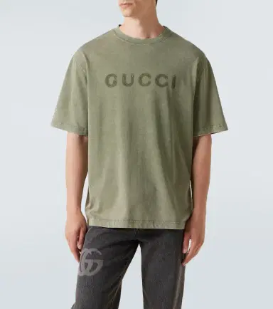 Gucci Distressed logo cotton T-shirt | Thumbnail 2