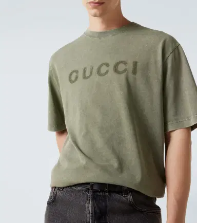 Gucci Distressed logo cotton T-shirt | Thumbnail 3
