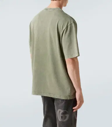 Gucci Distressed logo cotton T-shirt | Thumbnail 4