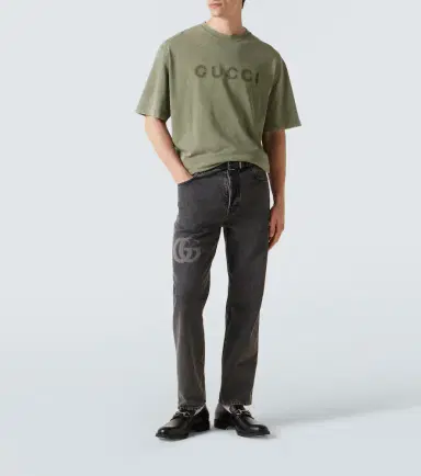 Gucci Distressed logo cotton T-shirt | Thumbnail 5