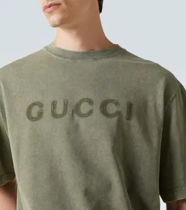 Gucci Distressed logo cotton T-shirt | Thumbnail 6