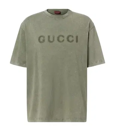 Gucci Distressed logo cotton T-shirt | Thumbnail 1