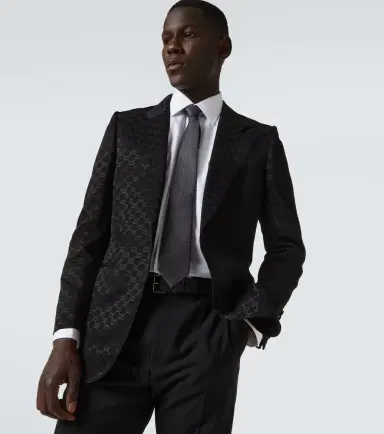 Gucci GG silk jacquard tie | Thumbnail 3