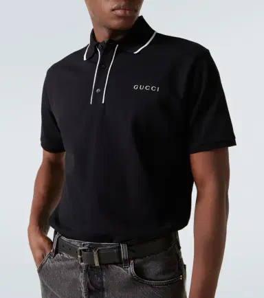 Gucci Logo cotton-blend piqué polo shirt | Thumbnail 3 Gucci Logo cotton-blend piqué polo shirt | Thumbnail 3