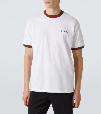 Gucci Webstripe logo cotton jersey T-shirt | Thumbnail 3