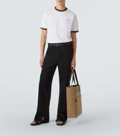 Gucci Webstripe logo cotton jersey T-shirt | Thumbnail 5