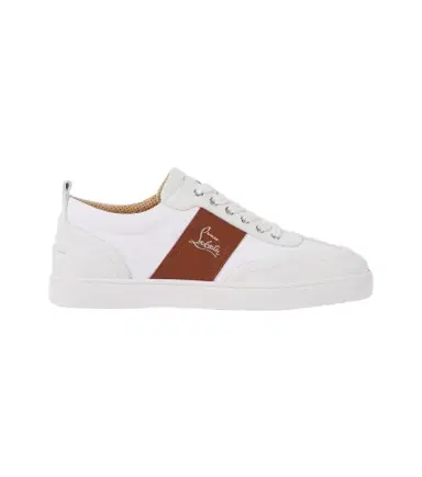Christian Louboutin Retero leather-trimmed canvas sneakers | Thumbnail 1 Christian Louboutin Retero leather-trimmed canvas sneakers | Thumbnail 1