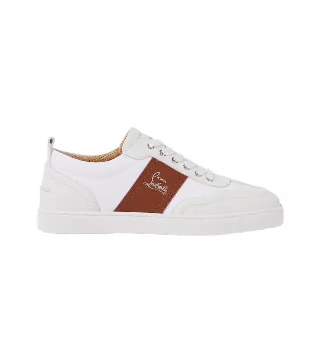 Christian Louboutin Retero leather-trimmed canvas sneakers