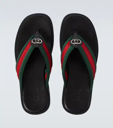 Gucci GG Web Stripe slides | Thumbnail 3