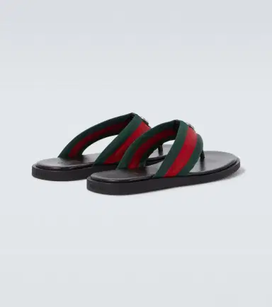 Gucci GG Web Stripe slides | Thumbnail 4