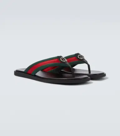 Gucci GG Web Stripe slides | Thumbnail 5