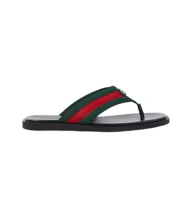 Gucci GG Web Stripe slides | Thumbnail 1