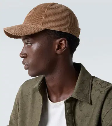 Gucci Double G cotton corduroy baseball cap | Thumbnail 4