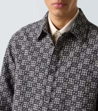 Gucci GG checked wool and cotton shirt | Thumbnail 5 Gucci GG checked wool and cotton shirt | Thumbnail 5