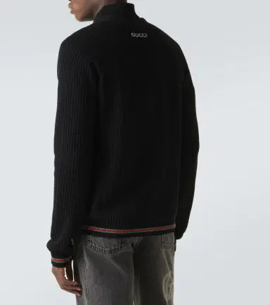 Gucci Web Stripe cotton cardigan | Thumbnail 3