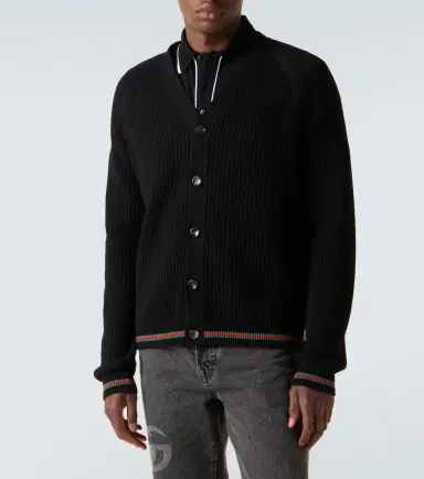 Gucci Web Stripe cotton cardigan | Thumbnail 4