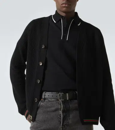 Gucci Web Stripe cotton cardigan | Thumbnail 5