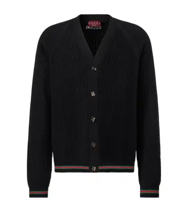 Gucci Web Stripe cotton cardigan | Thumbnail 1