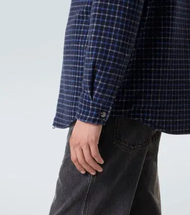 Gucci Double G plaid wool-blend overshirt | Thumbnail 2 Gucci Double G plaid wool-blend overshirt | Thumbnail 2