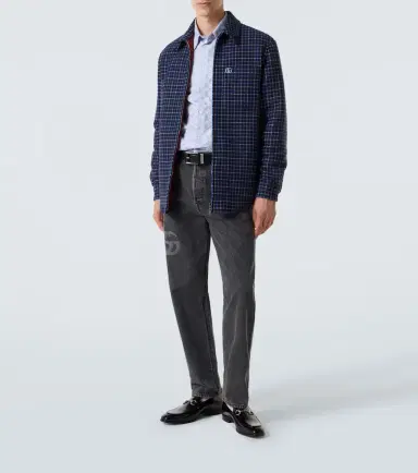 Gucci Double G plaid wool-blend overshirt | Thumbnail 6 Gucci Double G plaid wool-blend overshirt | Thumbnail 6