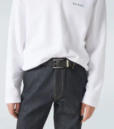 Gucci GG debossed leather belt | Thumbnail 3 Gucci GG debossed leather belt | Thumbnail 3
