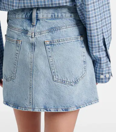 Frame Pleated denim miniskirt | Thumbnail 2 Frame Pleated denim miniskirt | Thumbnail 2