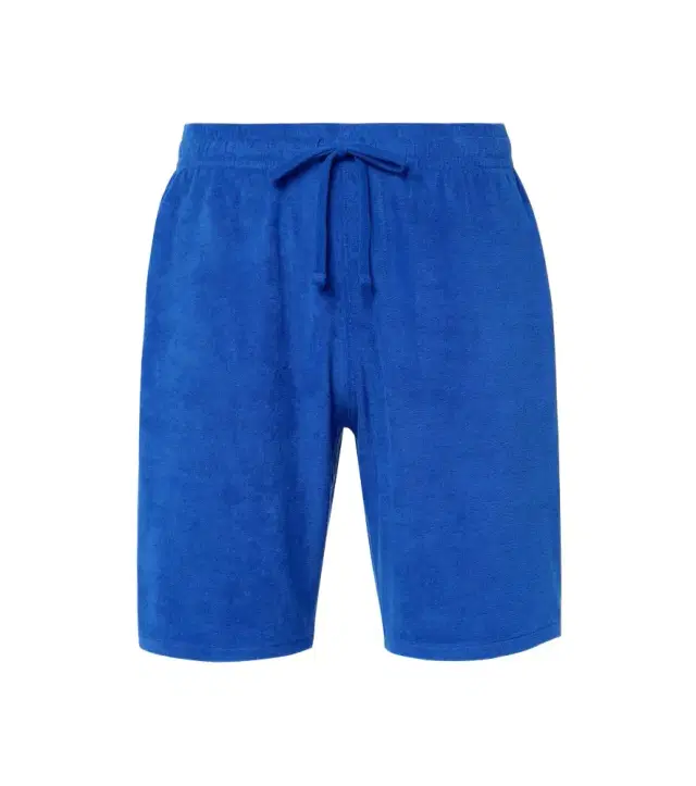 Cotton-blend terry Bermuda shorts