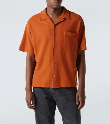 Frame Cotton piqué bowling shirt | Thumbnail 3